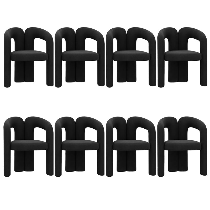 Modern Style Upholstered Dining Chair Open Back Dining Arm Chair for Home