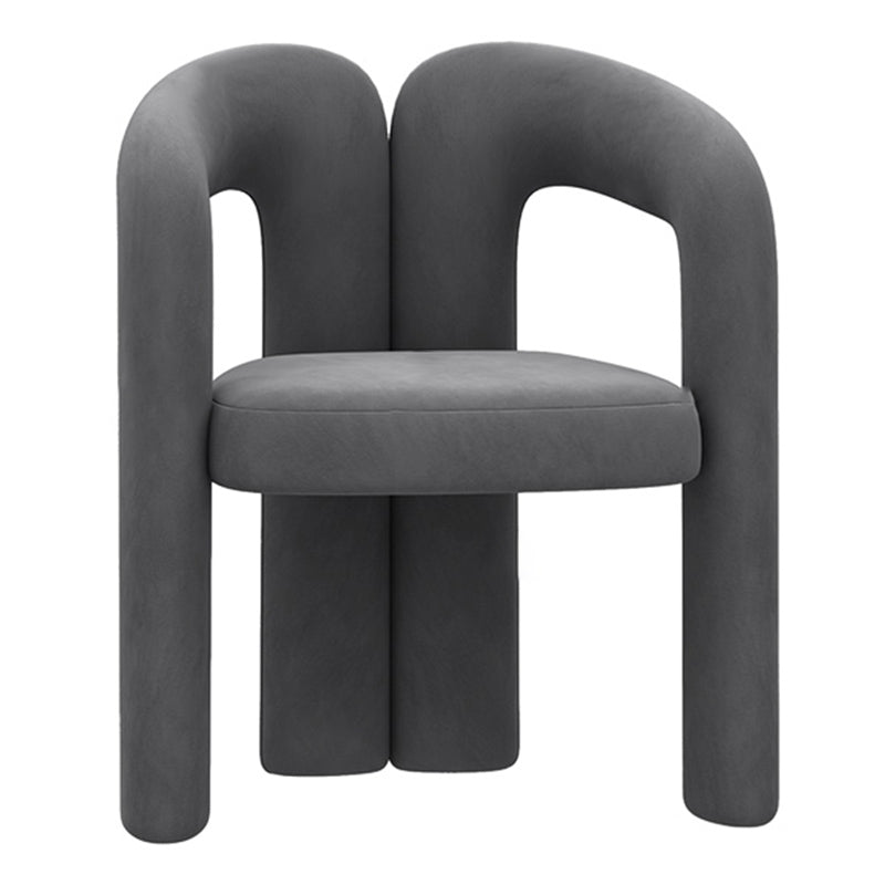 Modern Style Upholstered Dining Chair Open Back Dining Arm Chair for Home
