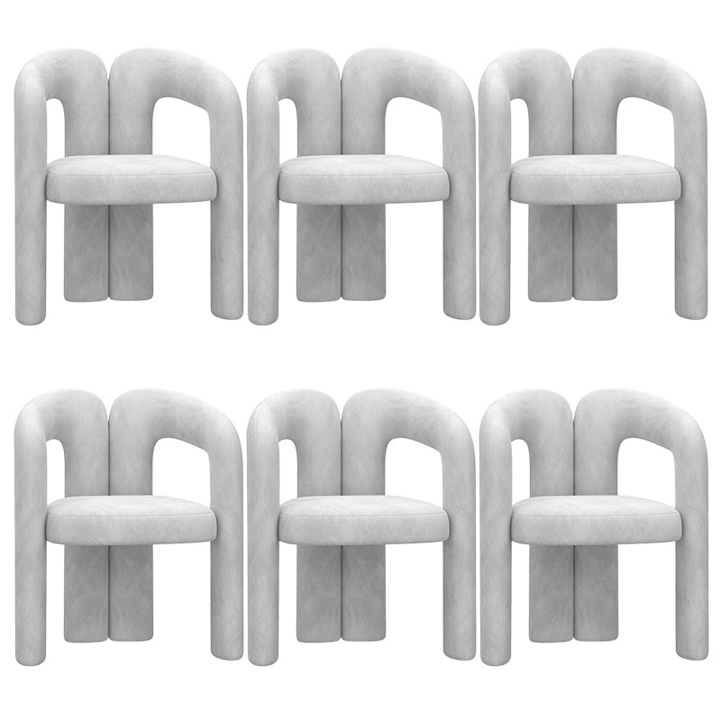 Modern Style Upholstered Dining Chair Open Back Dining Arm Chair for Home