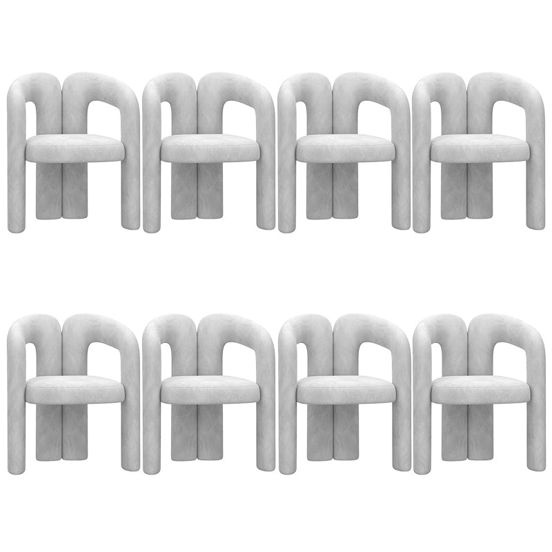 Modern Style Upholstered Dining Chair Open Back Dining Arm Chair for Home