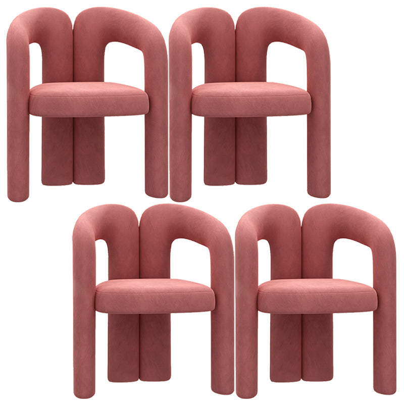 Modern Style Upholstered Dining Chair Open Back Dining Arm Chair for Home
