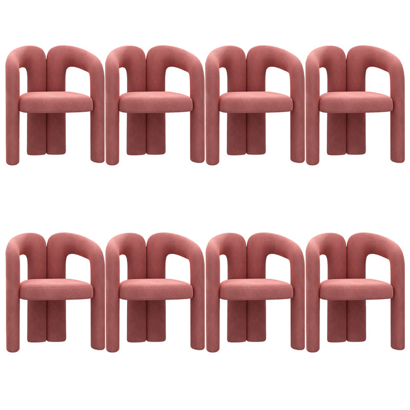 Modern Style Upholstered Dining Chair Open Back Dining Arm Chair for Home