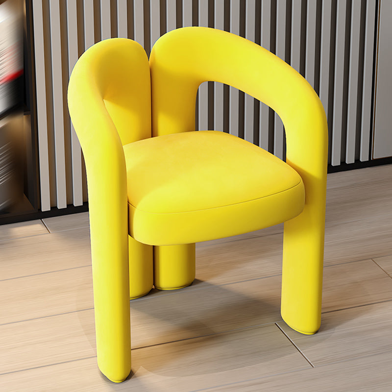 Modern Style Upholstered Dining Chair Open Back Dining Arm Chair for Home