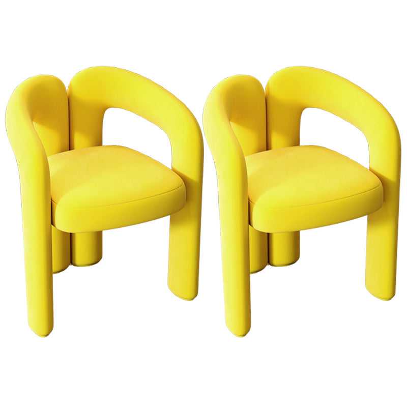 Modern Style Upholstered Dining Chair Open Back Dining Arm Chair for Home