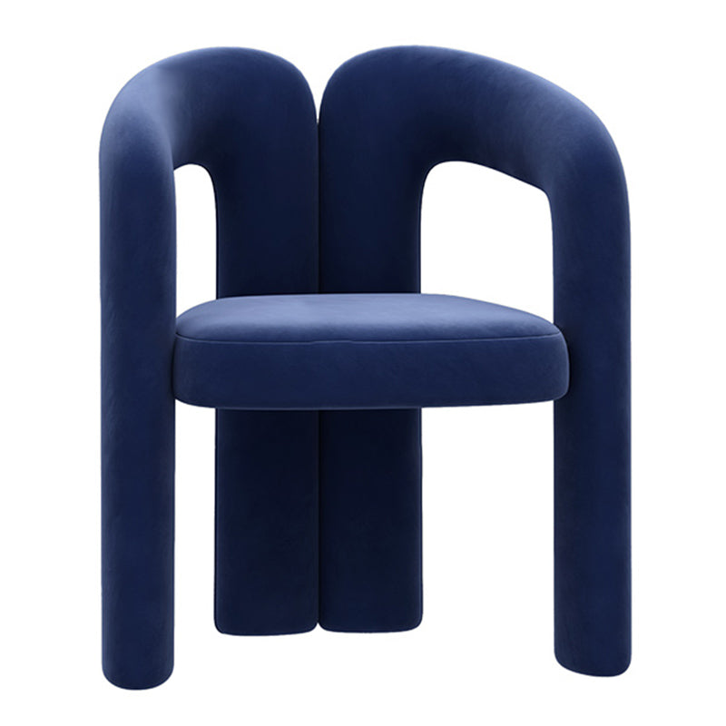 Modern Style Upholstered Dining Chair Open Back Dining Arm Chair for Home