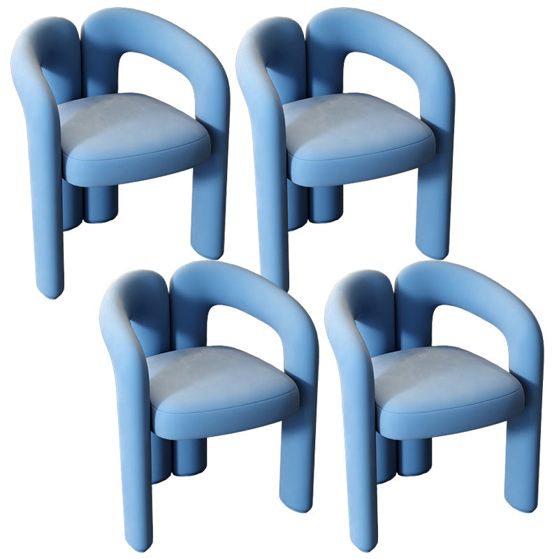Modern Style Upholstered Dining Chair Open Back Dining Arm Chair for Home