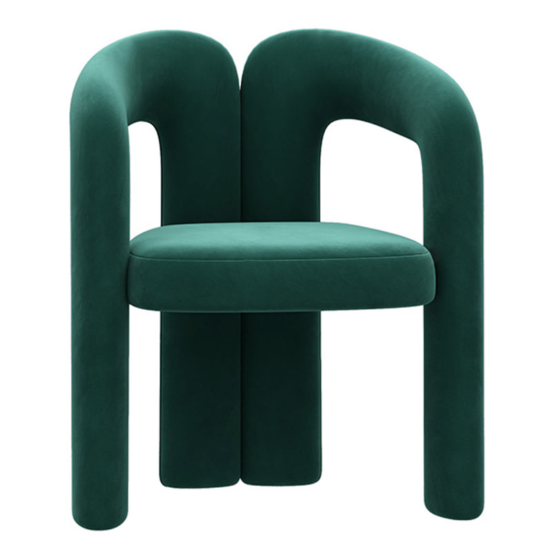 Modern Style Upholstered Dining Chair Open Back Dining Arm Chair for Home