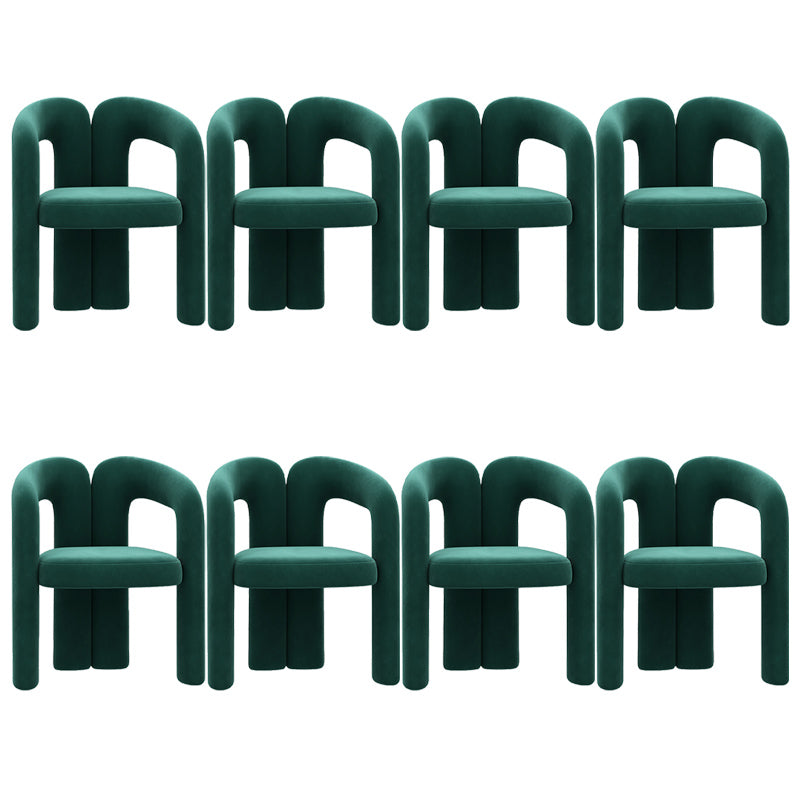 Modern Style Upholstered Dining Chair Open Back Dining Arm Chair for Home