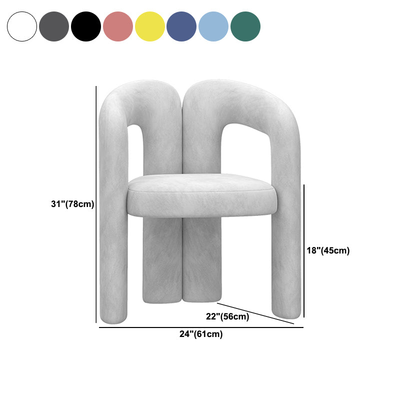Modern Style Upholstered Dining Chair Open Back Dining Arm Chair for Home