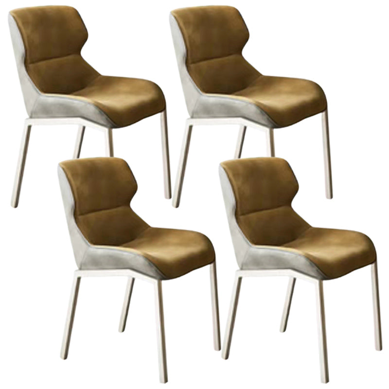 Metal Industrial Dining Chair with Grey Legs Matte Finish Wingback Side Chair