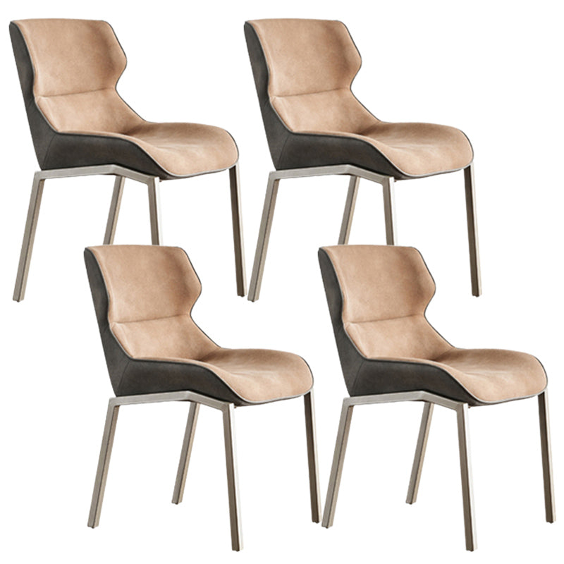 Metal Industrial Dining Chair with Grey Legs Matte Finish Wingback Side Chair