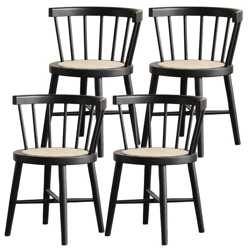 Modern Style Dining Chair Solid Wood Slat Back Side Chair for Home