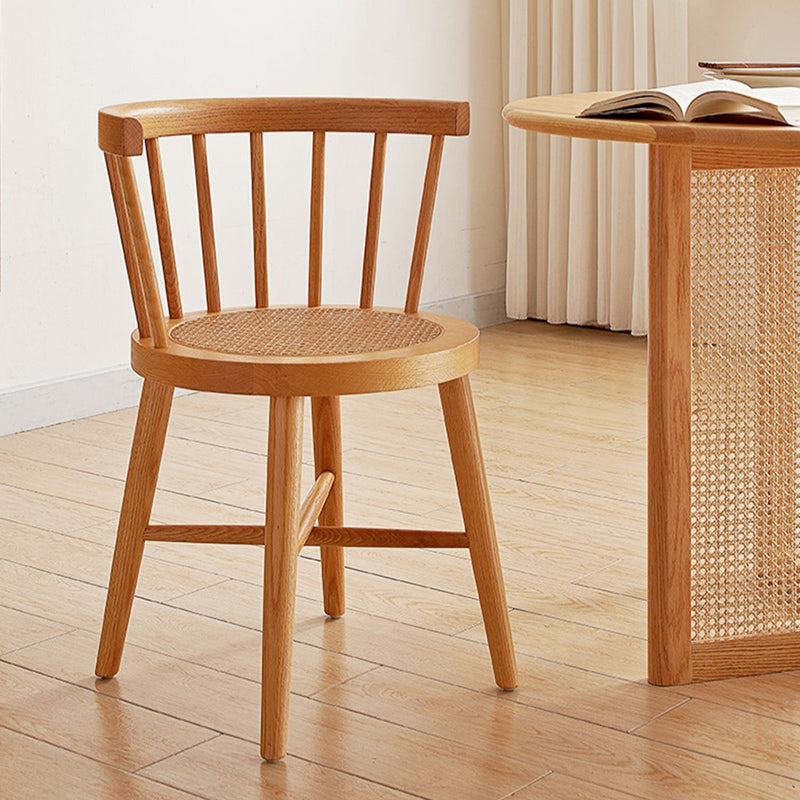 Modern Style Dining Chair Solid Wood Slat Back Side Chair for Home