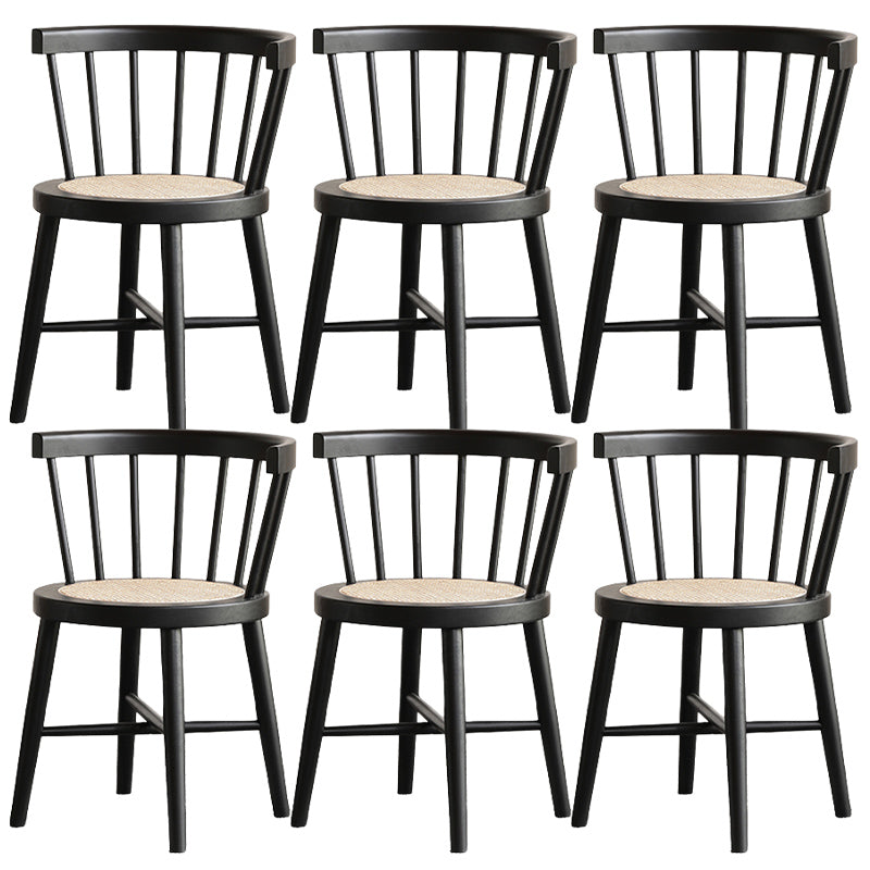 Modern Style Dining Chair Solid Wood Slat Back Side Chair for Home