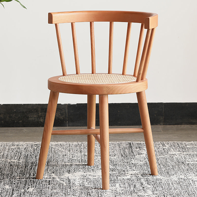 Modern Style Dining Chair Solid Wood Slat Back Side Chair for Home