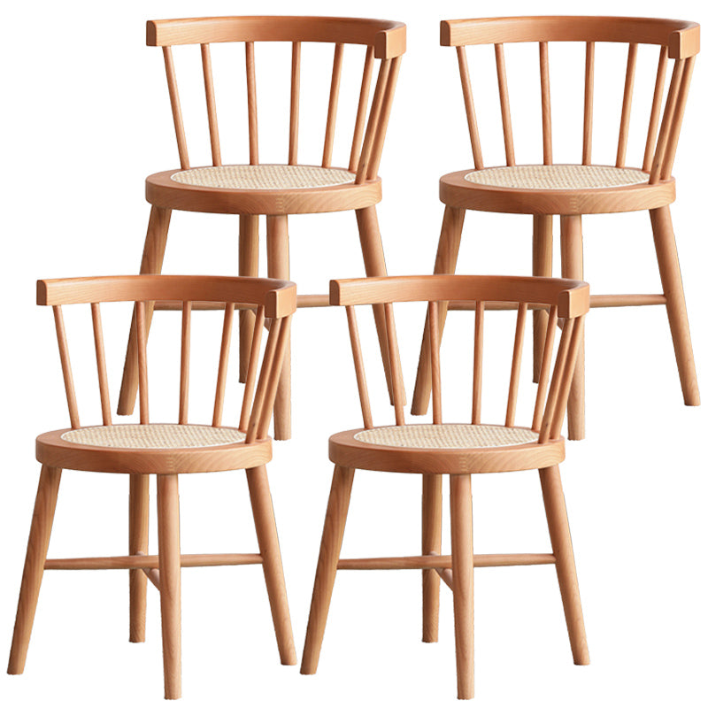 Modern Style Dining Chair Solid Wood Slat Back Side Chair for Home