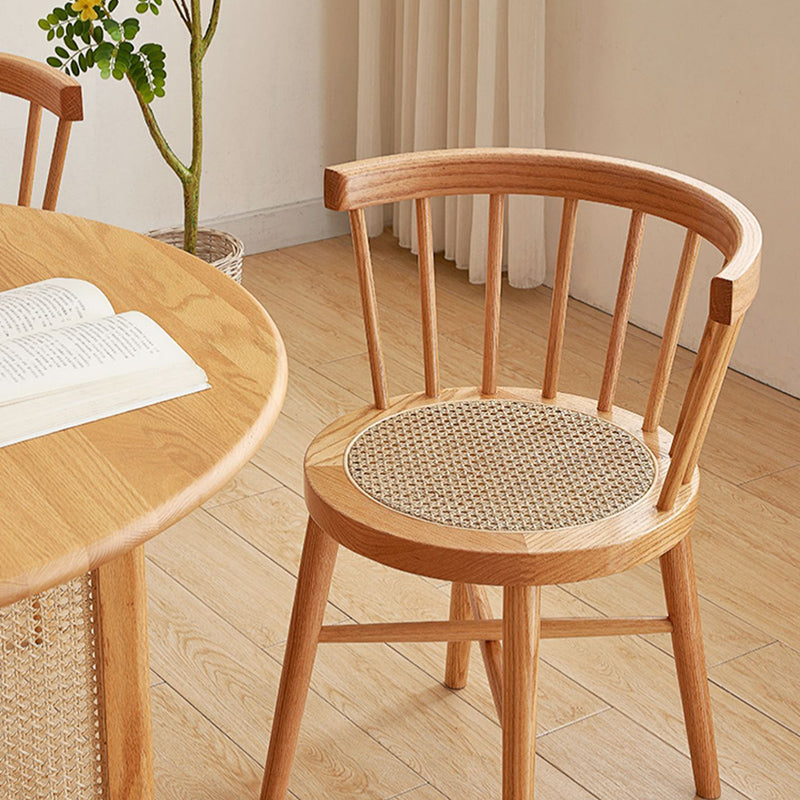 Modern Style Dining Chair Solid Wood Slat Back Side Chair for Home