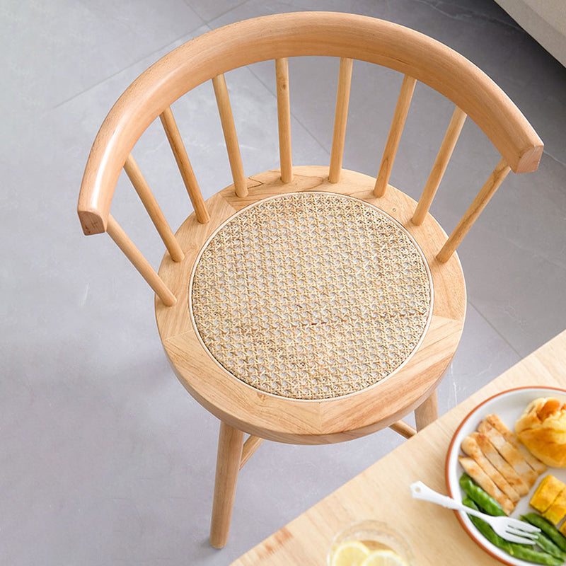 Modern Style Dining Chair Solid Wood Slat Back Side Chair for Home