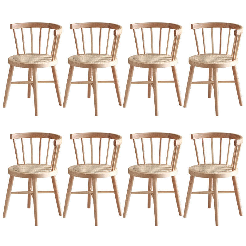 Modern Style Dining Chair Solid Wood Slat Back Side Chair for Home
