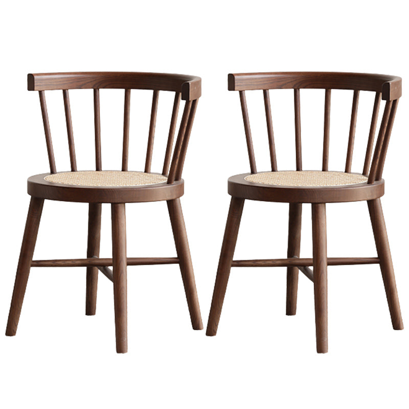 Modern Style Dining Chair Solid Wood Slat Back Side Chair for Home