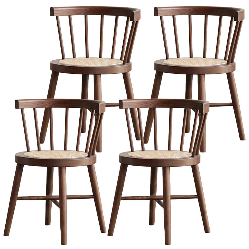 Modern Style Dining Chair Solid Wood Slat Back Side Chair for Home