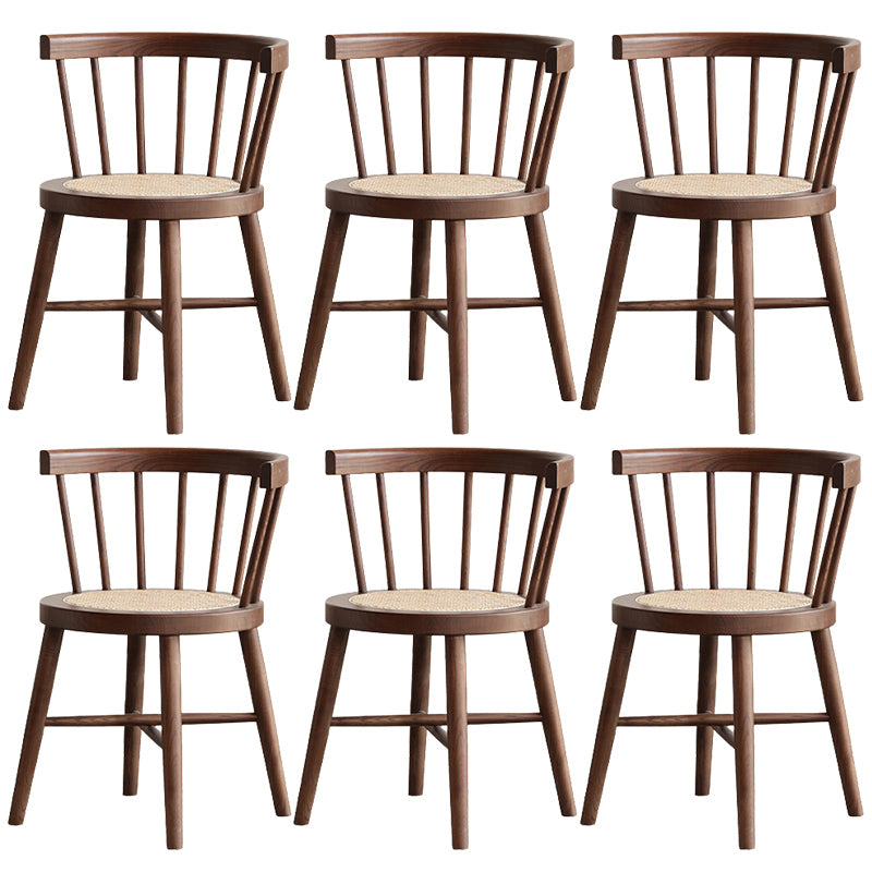 Modern Style Dining Chair Solid Wood Slat Back Side Chair for Home