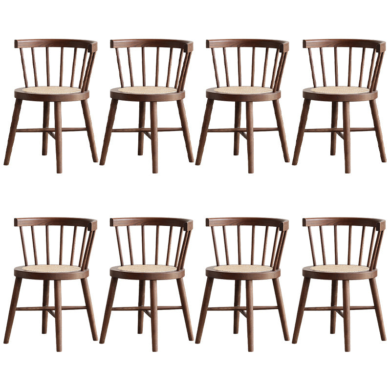Modern Style Dining Chair Solid Wood Slat Back Side Chair for Home