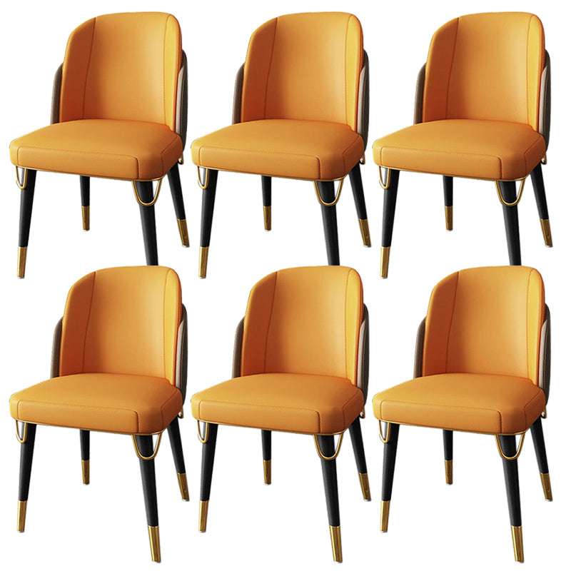 Glam Indoor Side Chair with Ash Wood Legs Matte Finish Dining Chair for Home