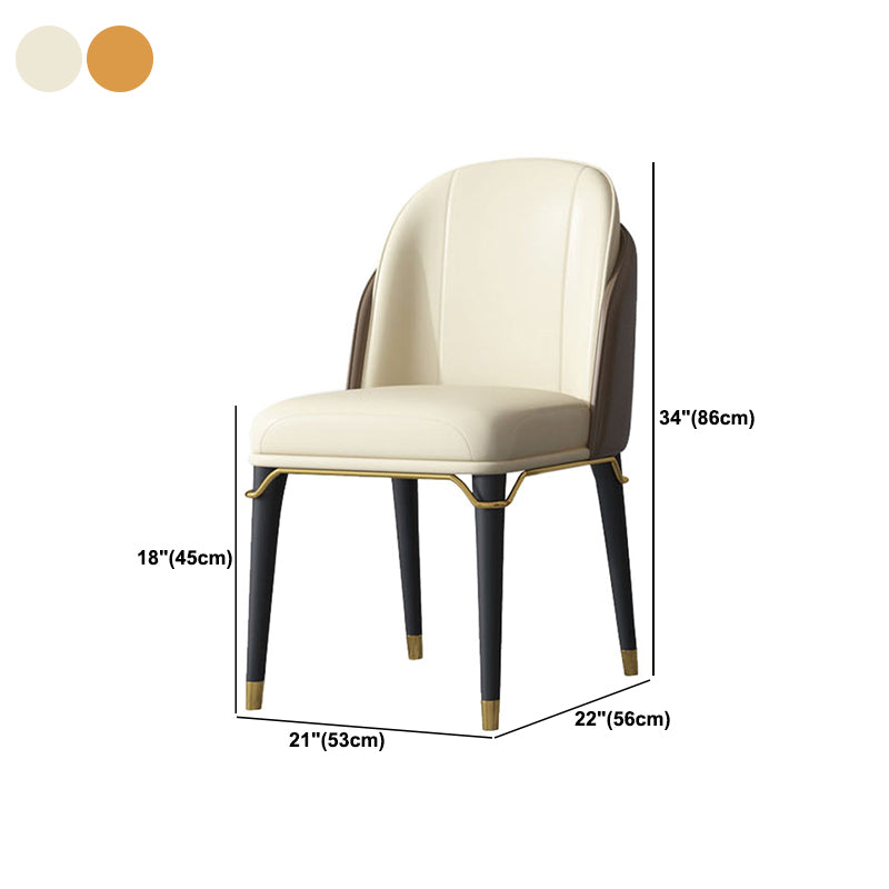Glam Indoor Side Chair with Ash Wood Legs Matte Finish Dining Chair for Home