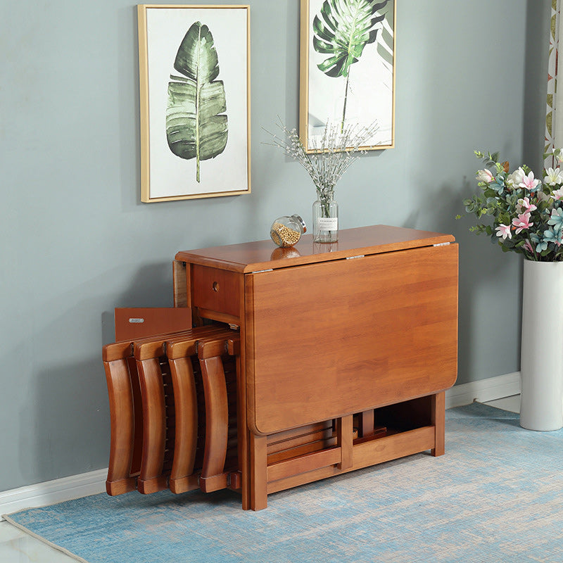 Solid Wood Table Mid-Century Modern Table with Pedestal Base,35.43"W x 51.18"L x 29.53"H