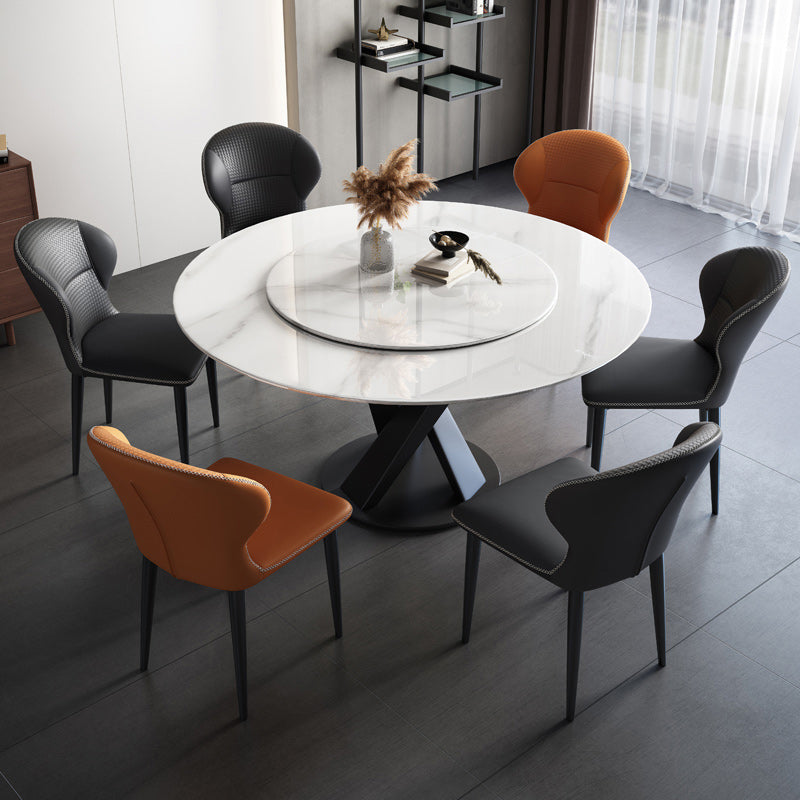 Modern Stone Dining Table Turntable Home Kitchen Pedestal Furniture