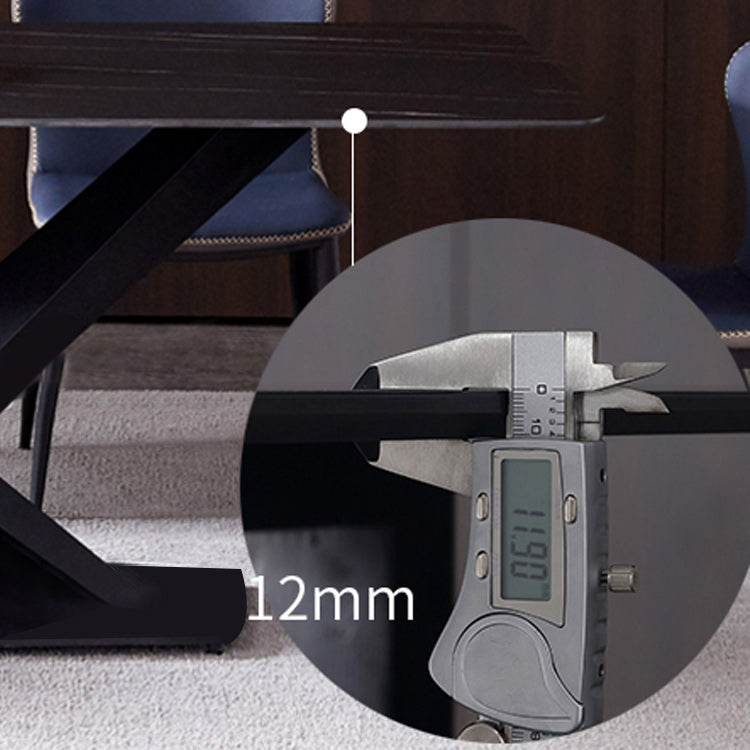 Rectangle Dining Table Industrial Dining Table with Pedestal Base