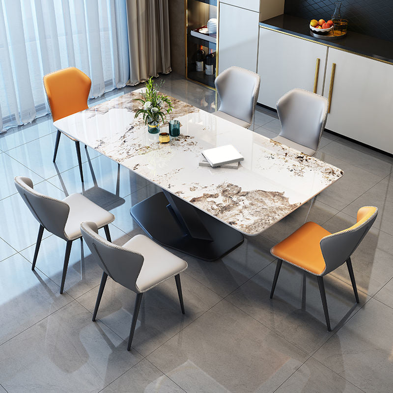 Contemporary Pedestal Dining Table Slate Dining Table for Home