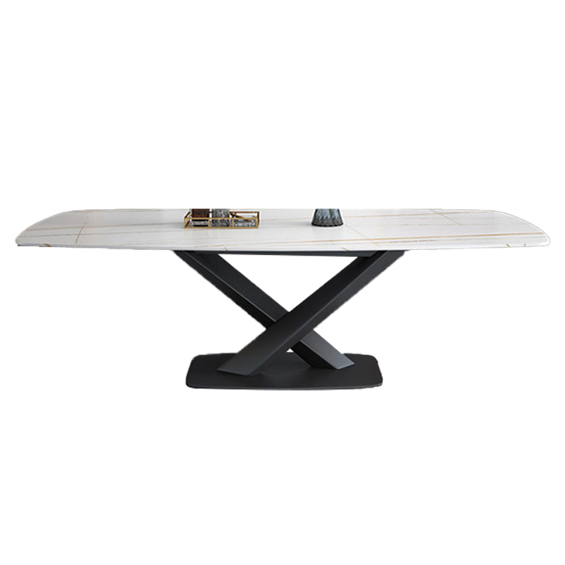 Contemporary Pedestal Dining Table Slate Dining Table for Home