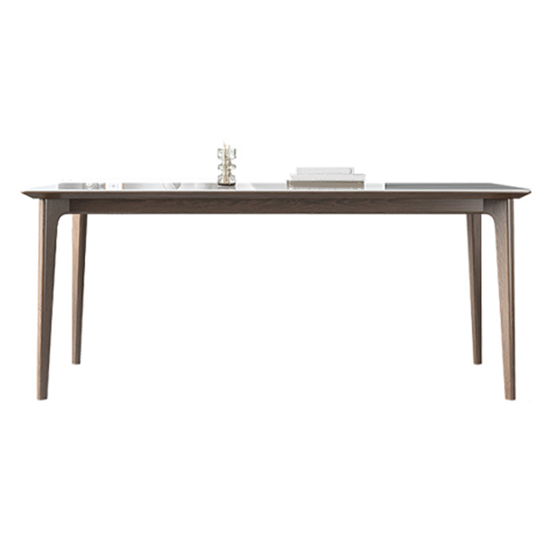 Modern Rectangle Dining Table Ash Wood Base Dining Table with 4 Legs