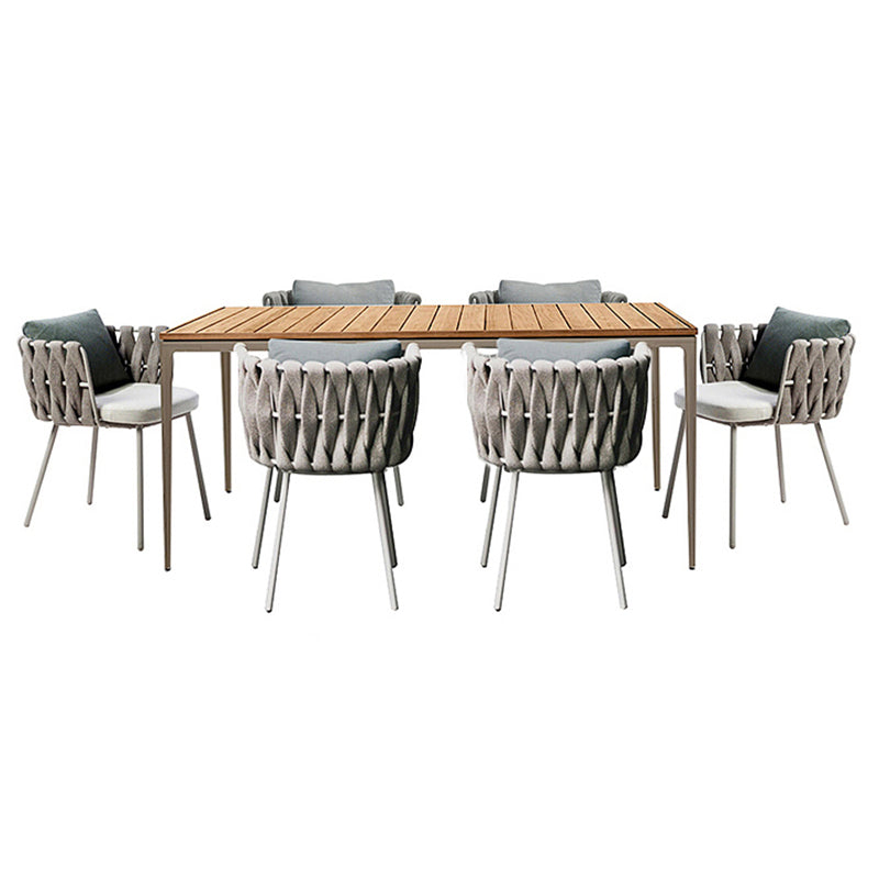 Modern Metal Base Dining Table Set 1/3/7 Pieces Dining Table Set for Outdoor