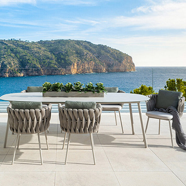 Modern Metal Base Dining Table Set 1/3/7 Pieces Dining Table Set for Outdoor