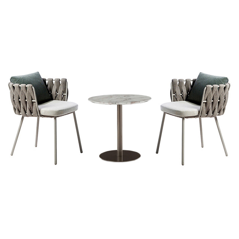 Modern Metal Base Dining Table Set 1/3/7 Pieces Dining Table Set for Outdoor