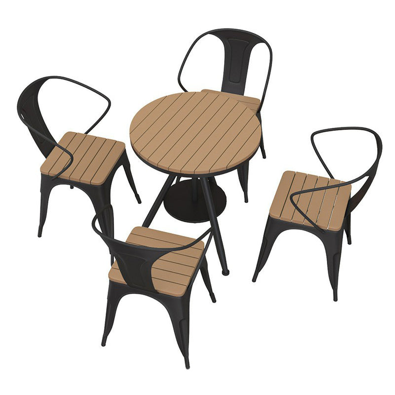 Modern Round Dining Set 1/3/5 Piece Reclaimed Wood Dining Table Set