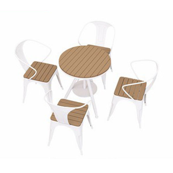 Modern Round Dining Set 1/3/5 Piece Reclaimed Wood Dining Table Set