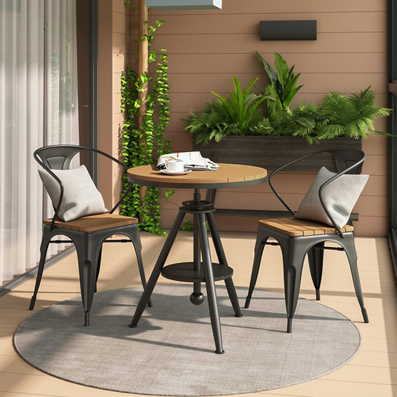 Modern Round Dining Set 1/3/5 Piece Reclaimed Wood Dining Table Set