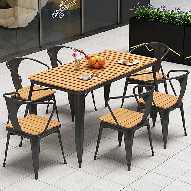 Industrial 1/3/5/7 Piece Dining Set Reclaimed Wood Dining Table Set for Patio