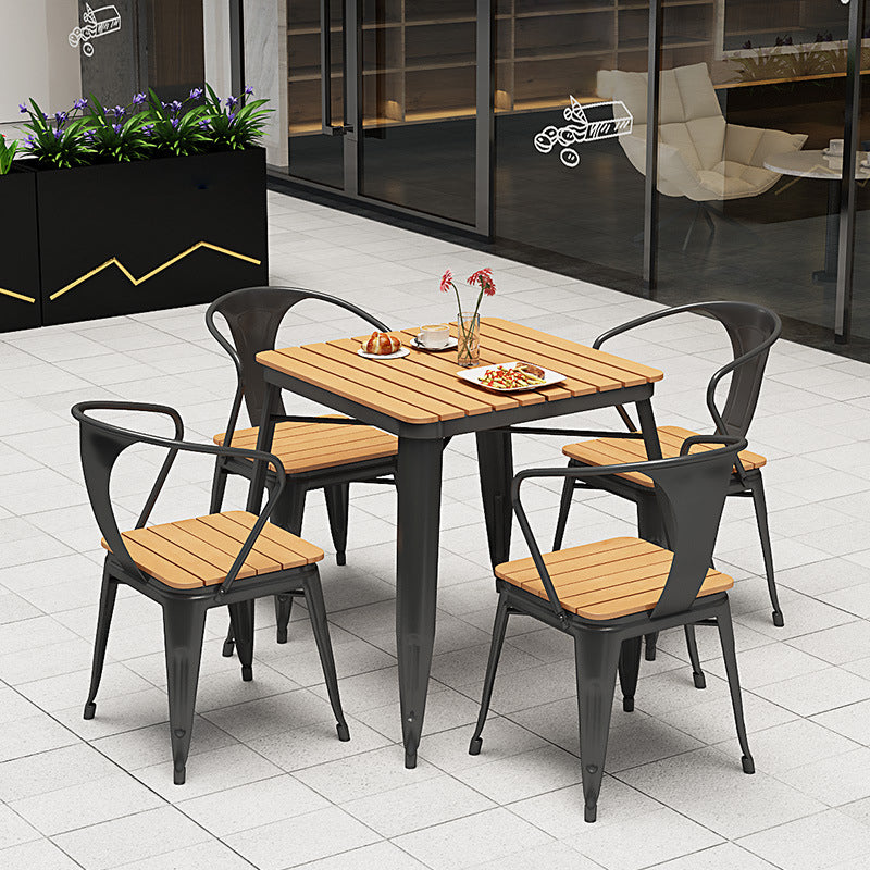 Industrial 1/3/5/7 Piece Dining Set Reclaimed Wood Dining Table Set for Patio
