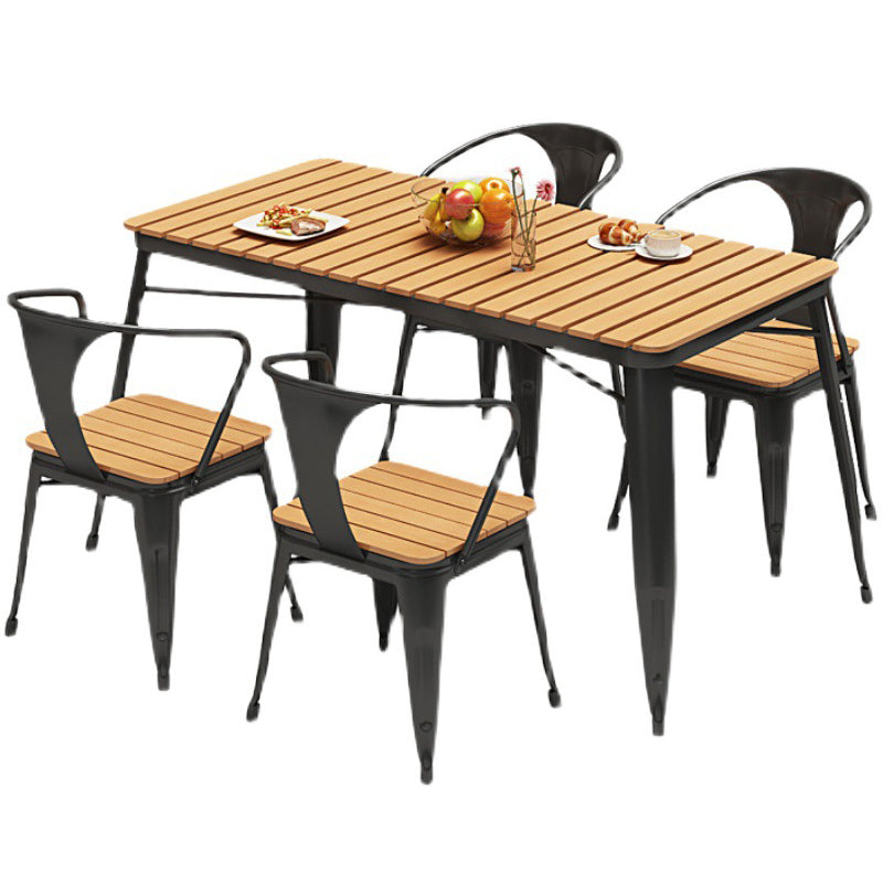 Industrial 1/3/5/7 Piece Dining Set Reclaimed Wood Dining Table Set for Patio