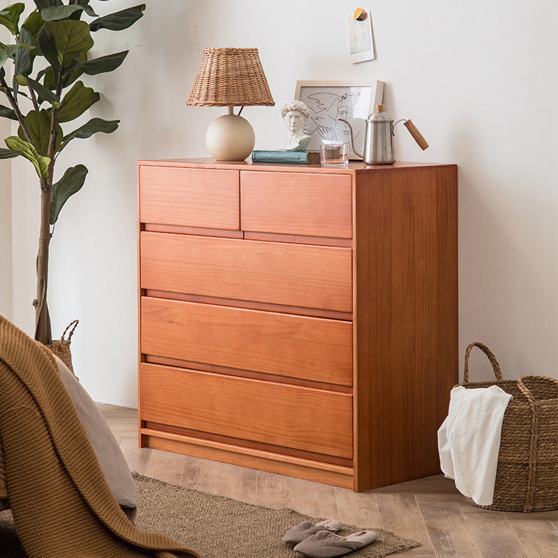 15.74" Wide Modern Accent Chest with 5/6Drawers Wood Rectangle Chest