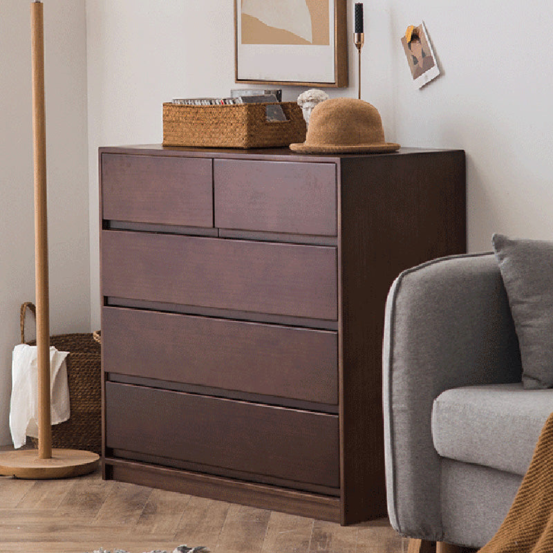 15.74" Wide Modern Accent Chest with 5/6Drawers Wood Rectangle Chest