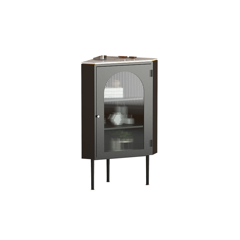 Modern & Contemporary Accent Cabinet Glass Side Cabinet with Knobs