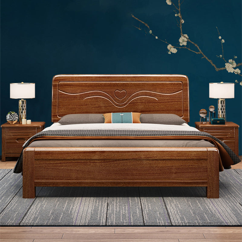 Brone Bed Panel Rectangular with Headboard Walnut Standard Bed