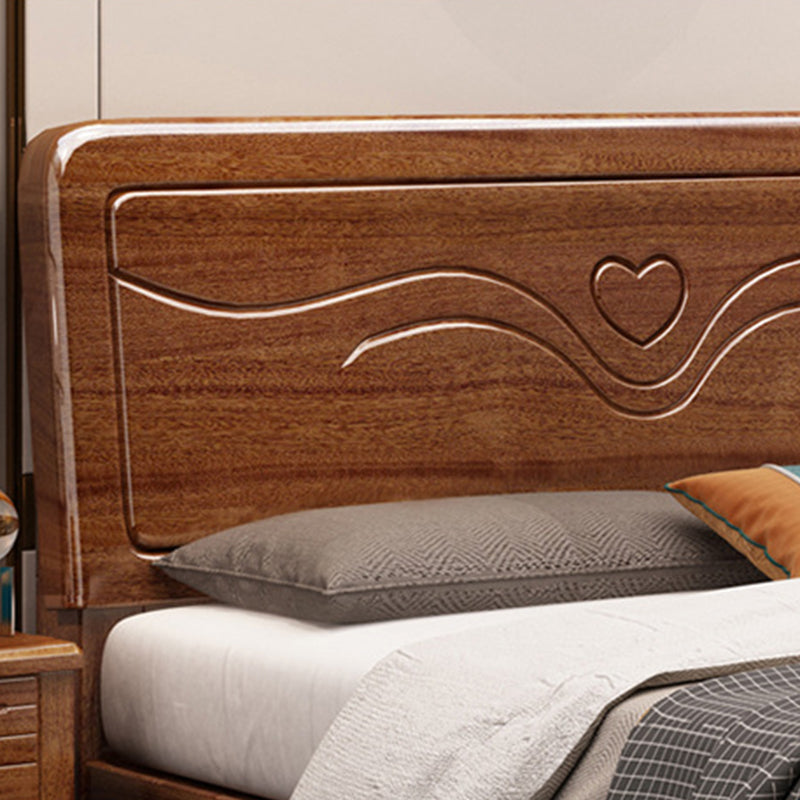 Brone Bed Panel Rectangular with Headboard Walnut Standard Bed