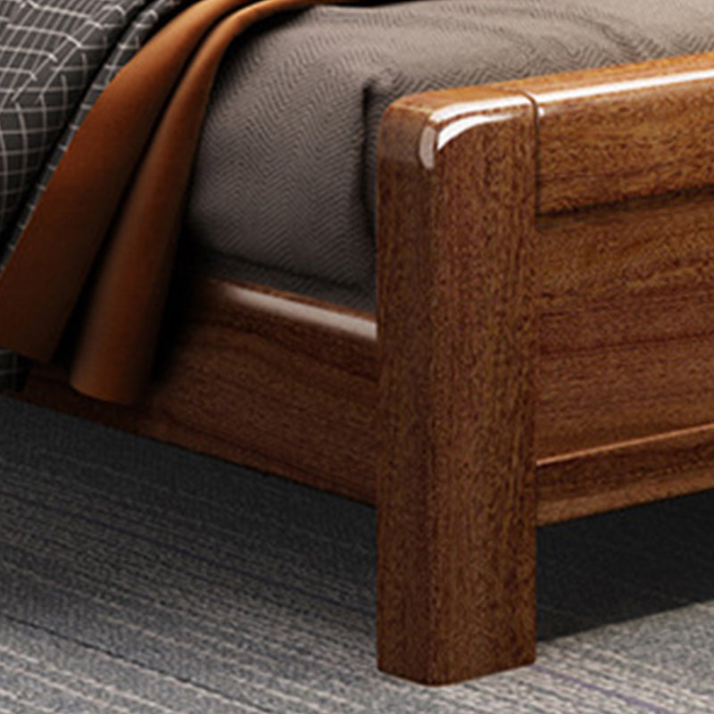 Brone Bed Panel Rectangular with Headboard Walnut Standard Bed